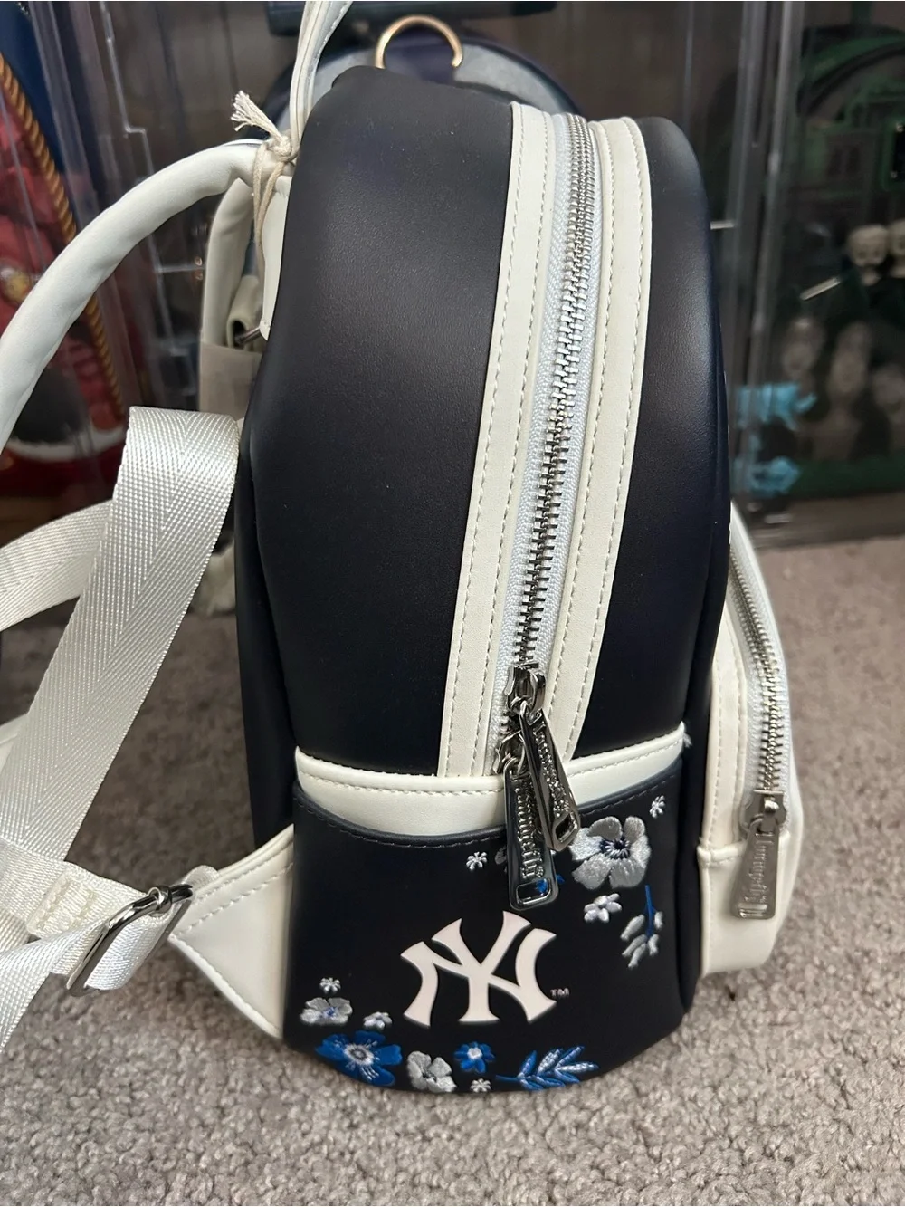 Loungefly New York Yankees Floral Embroidered Mini Backpack